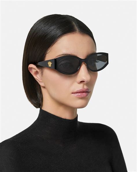 versace oval|La Medusa Oval Sunglasses .